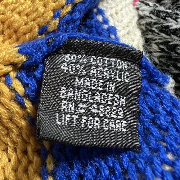 Love by Marcy Sweater Womens Small Multicolor Stripe Crewneck Pullover Tunic - Picture 5 of 11